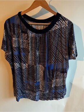 Piazza Sempione Tee Blouse Short Sleeve Sz 50 IT EUC Women’s